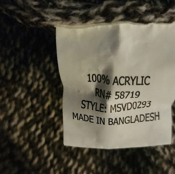 Notations Brown Cowl Neck Fringed Sweater   Size L - Picture 10 of 10